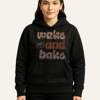 Retro Wake And Bake Funny Sourdough Starter Bread Baking Hoodie