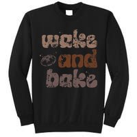 Retro Wake And Bake Funny Sourdough Starter Bread Baking Sweatshirt