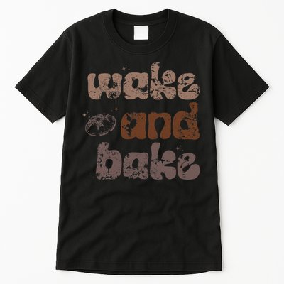 Retro Wake And Bake Funny Sourdough Starter Bread Baking Tall T-Shirt