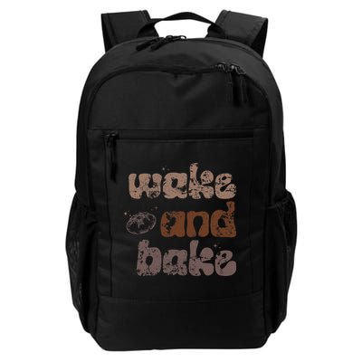 Retro Wake And Bake Funny Sourdough Starter Bread Baking Daily Commute Backpack