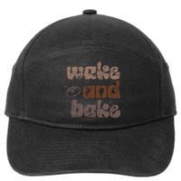 Retro Wake And Bake Funny Sourdough Starter Bread Baking 7-Panel Snapback Hat