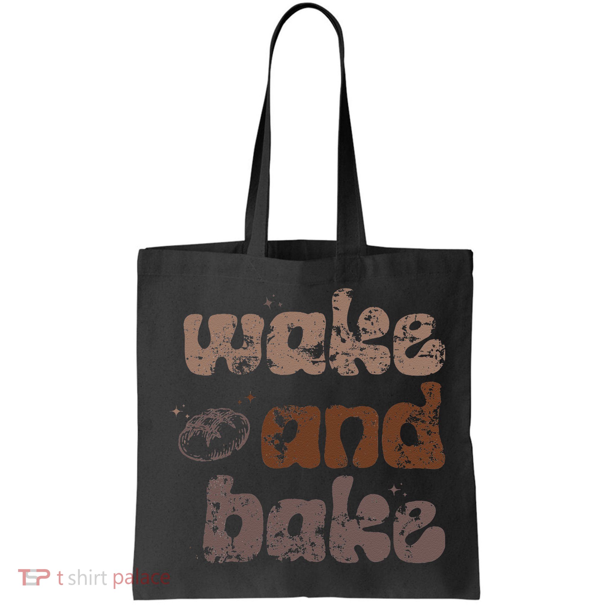 Retro Wake And Bake Funny Sourdough Starter Bread Baking Bag