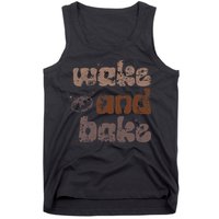 Retro Wake And Bake Funny Sourdough Starter Bread Baking Tank Top
