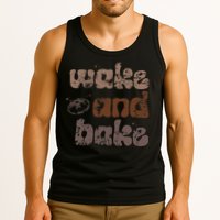 Retro Wake And Bake Funny Sourdough Starter Bread Baking Tank Top