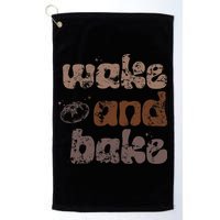 Retro Wake And Bake Funny Sourdough Starter Bread Baking Golf Towel