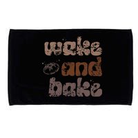Retro Wake And Bake Funny Sourdough Starter Bread Baking Microfiber Hand Towel