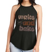 Retro Wake And Bake Funny Sourdough Starter Bread Baking Women's Perfect Tri Rocker Tank