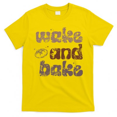 Retro Wake And Bake Funny Sourdough Starter Bread Baking T-Shirt