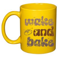Retro Wake And Bake Funny Sourdough Starter Bread Baking 11oz C Handle Ceramic Mug