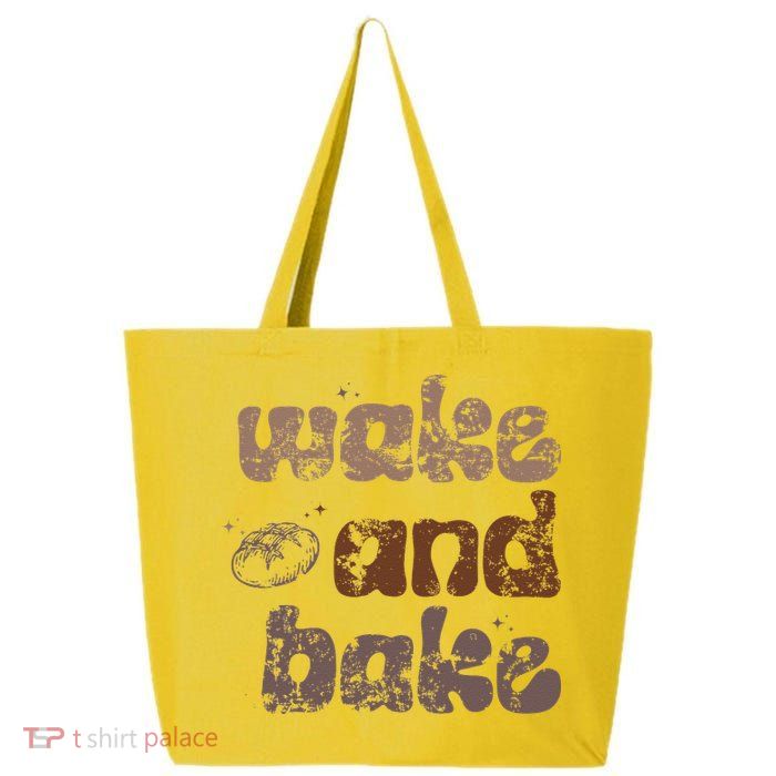 Retro Wake And Bake Funny Sourdough Starter Bread Baking 25L Jumbo Tote