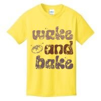 Retro Wake And Bake Funny Sourdough Starter Bread Baking Kids T-Shirt