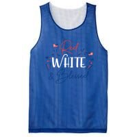 Red White And Blessed 4th Of July Patriotic America Flag Cute Gift Mesh Reversible Basketball Jersey Tank