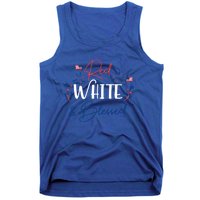 Red White And Blessed 4th Of July Patriotic America Flag Cute Gift Tank Top