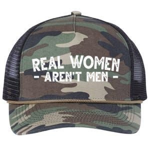 Real Women Aren't Men Retro Rope Trucker Hat Cap