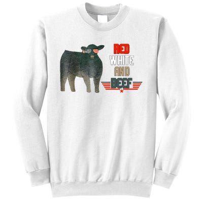 Red White And Funny Beef 4th Of July Sweatshirt