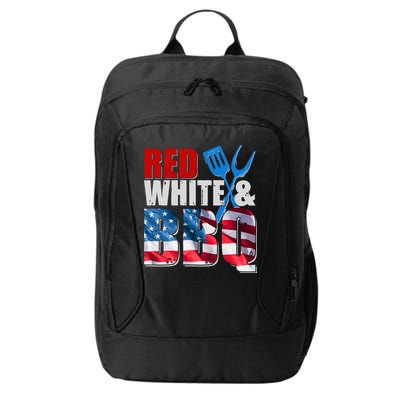 Red White And BBQ American USA Flag City Backpack