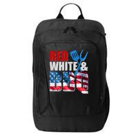 Red White And BBQ American USA Flag City Backpack