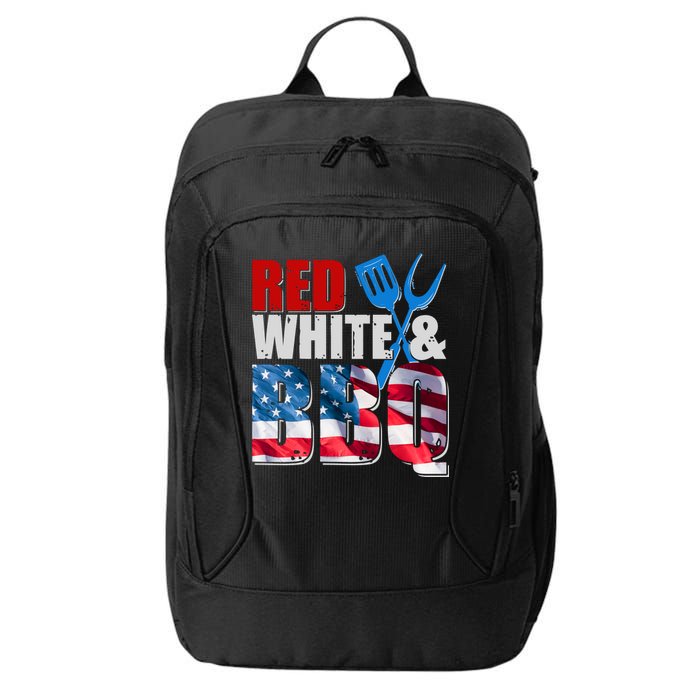 Red White And BBQ American USA Flag City Backpack