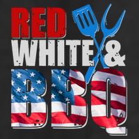 Red White And BBQ American USA Flag 11oz C Handle Ceramic Mug