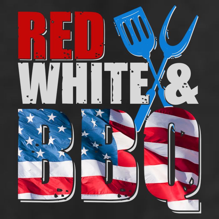 Red White And BBQ American USA Flag 11oz C Handle Ceramic Mug