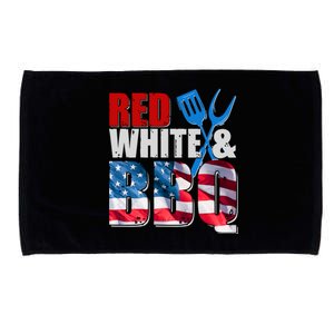 Red White And BBQ American USA Flag Microfiber Hand Towel