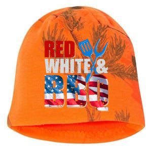 Red White And BBQ American USA Flag Kati - Camo Knit Beanie