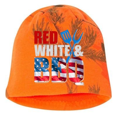 Red White And BBQ American USA Flag Kati - Camo Knit Beanie