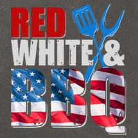 Red White And BBQ American USA Flag Cotton Canvas Backpack