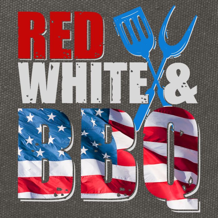 Red White And BBQ American USA Flag Cotton Canvas Backpack