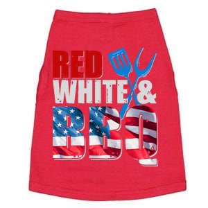 Red White And BBQ American USA Flag Doggie Tank