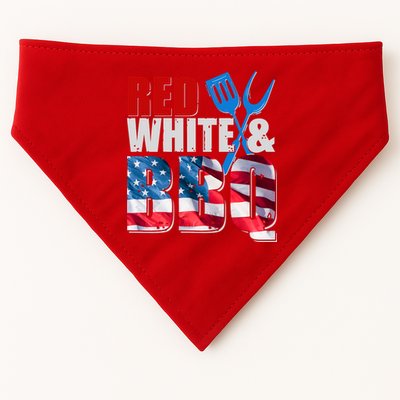Red White And BBQ American USA Flag USA-Made Doggie Bandana
