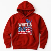 Red White And BBQ American USA Flag Hoodie