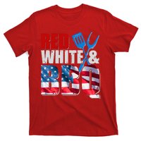 Red White And BBQ American USA Flag T-Shirt