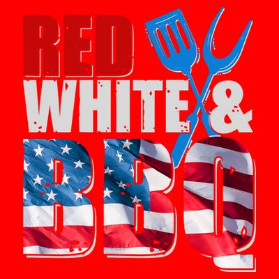 Red White And BBQ American USA Flag T-Shirt