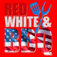 Red White And BBQ American USA Flag T-Shirt
