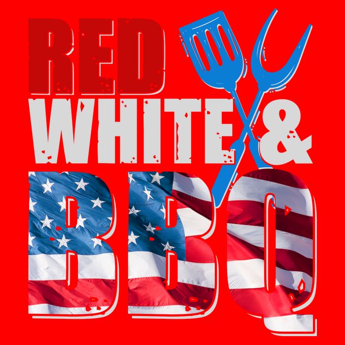 Red White And BBQ American USA Flag Tall T-Shirt