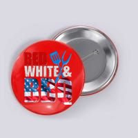 Red White And BBQ American USA Flag Button