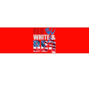 Red White And BBQ American USA Flag Bumper Sticker