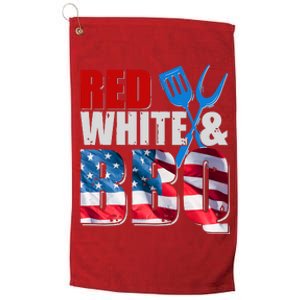 Red White And BBQ American USA Flag Platinum Collection Golf Towel