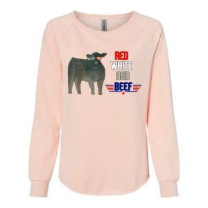 Red White And Beef Womens California Wash Sweatshirt