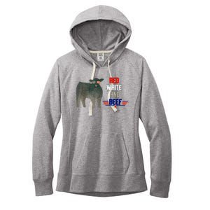 Red White And Beef Women's Fleece Hoodie