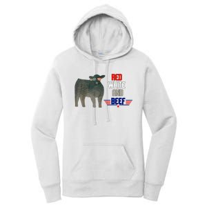 Red White And Beef Women's Pullover Hoodie