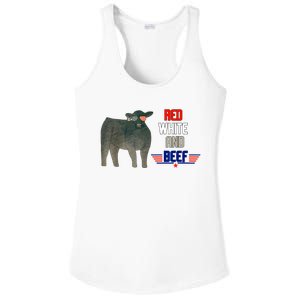 Red White And Beef Ladies PosiCharge Competitor Racerback Tank