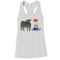 Red White And Beef Women's Racerback Tank