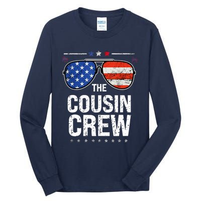 Red White And Blue Cousin Crew 4th Of July Independence Day Tall Long Sleeve T-Shirt