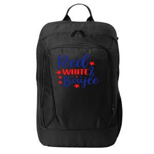 Red White And Boujee Freedom 4th Of July Funny Gift City Backpack