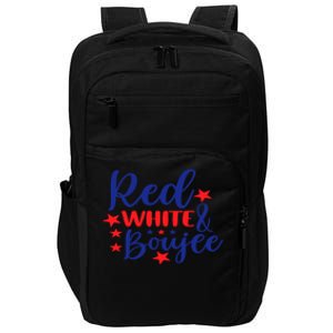 Red White And Boujee Freedom 4th Of July Funny Gift Impact Tech Backpack