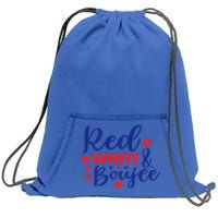 Red White And Boujee Freedom 4th Of July Funny Gift Sweatshirt Cinch Pack Bag