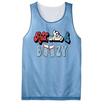 Red White And Boozy Celebrate America Drinking 4th Of July Mesh Reversible Basketball Jersey Tank