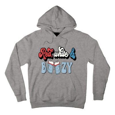 Red White And Boozy Celebrate America Drinking 4th Of July Tall Hoodie